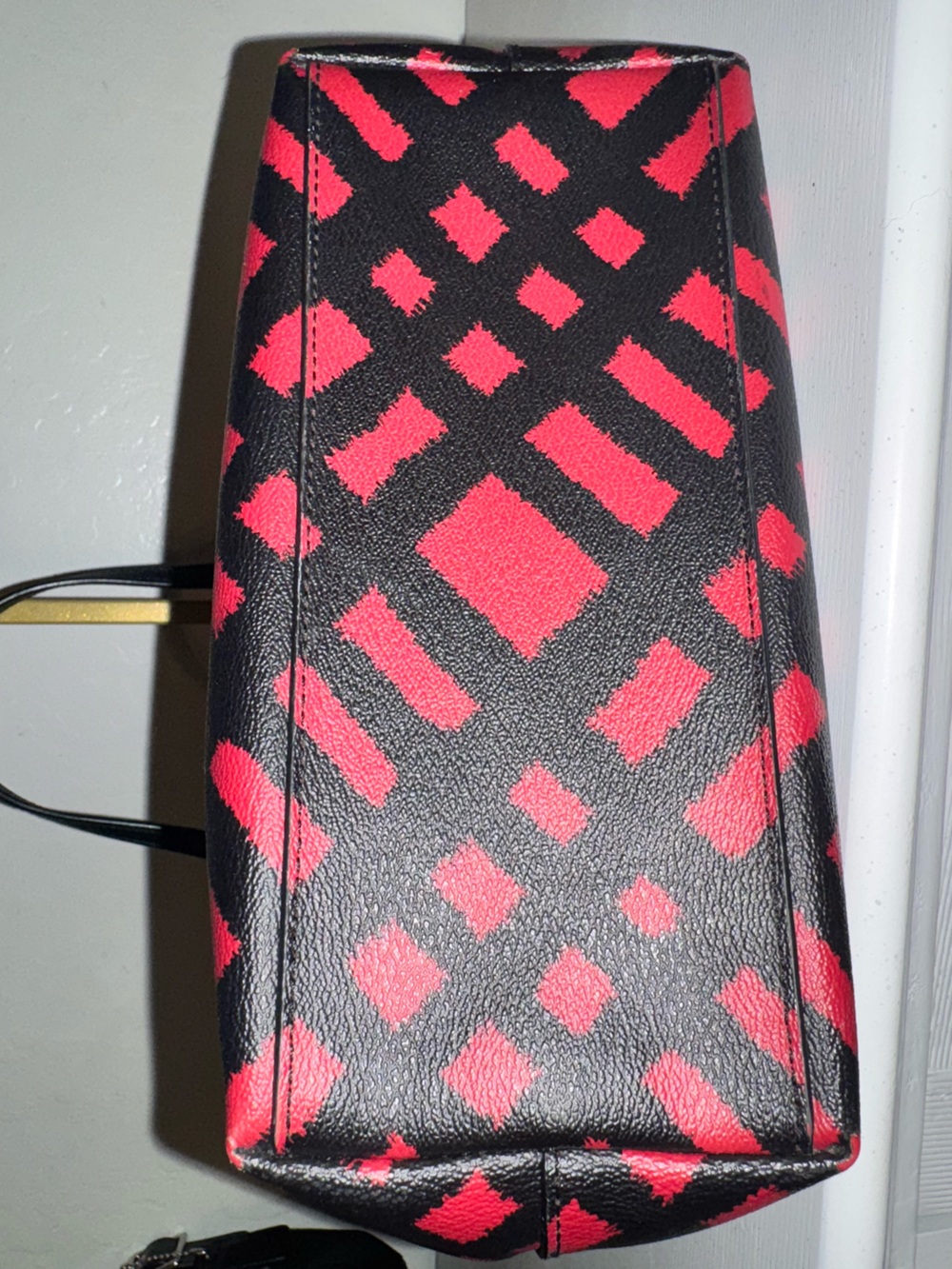 Coach F22246 City Zip Tote Bag Wild Red Plaid/Black 12x8x4” EUC - Picture 9 of 15